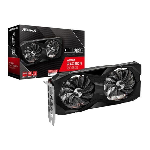 Tarjeta Grafica Asrock Challenger AMD Radeon RX 6600 D 8GB GDDR6 Negra