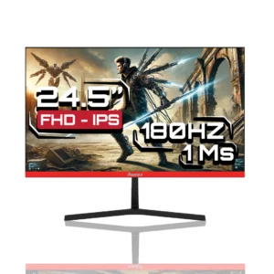 MONITOR JANUS IPS 24.5" GAMER J24180FVGIPS 180HZ/PLANO resolución 1920 x 1080 FULL HD/ tiempo de respuesta 1ms / 1 HDMI, 1 DISPLAYPORT, PARLANTES INCORPORADOS