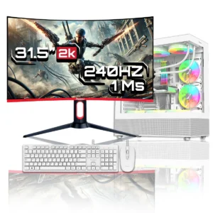 PC + MONITOR 32" JANUS GAMER CORE I3 14100F / SSD 512GB M,2 / DDR4 16GB RGB / RTX 3050 / V900 WHITE
