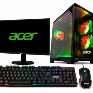 PC + MONITOR 24" POWER GROUP R57162SKR-P W28 GAMER RYZEN 7 5700G/SSD 512GB/DDR416GB