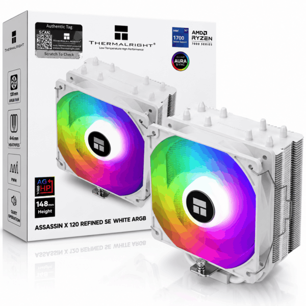 DISIPADOR THERMALRIGHT ASSASSIN X 120 REFINED SE WHITE ARGB | 120MM | INTEL / AMD
