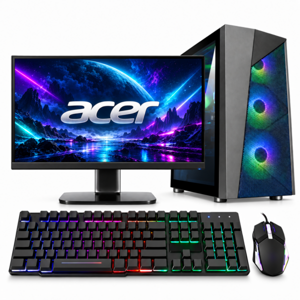 PC GAMER RYZEN 7 8700F | 16GB DDR5 | SSD 512GB | RX 9060 XT 8GB + MONITOR ACER 23.8”