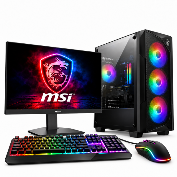 PC GAMER AMD RYZEN 7 8700F | 32GB DDR5 | SSD 1TB | RTX 5050 8GB + MONITOR MSI 24” 144HZ